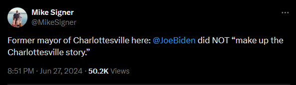 Former Mayor of Charlottesville says that Joe Biden did not make up story.png