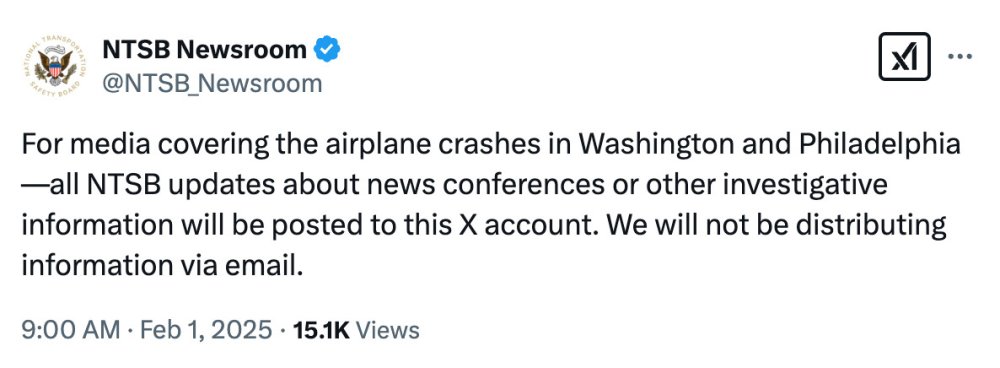 NTSB says it will only notify about press conferences on Twitter.jpg