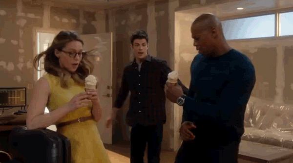 Supergirl ice cream.gif