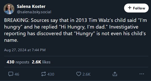 Tim Walz's child is not named Hungry.jpg