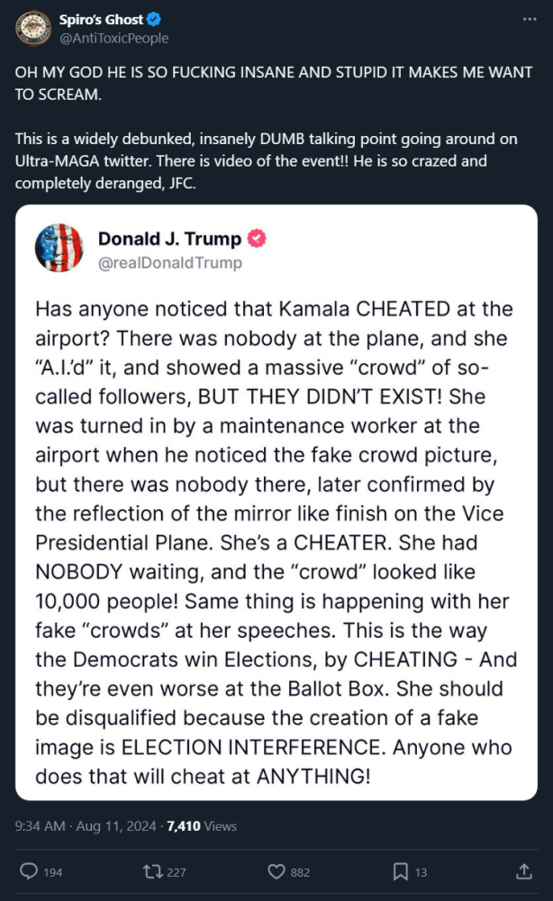 Trump is claiming that Harris faked photos.png