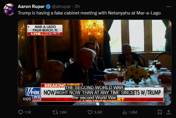 Trump is having a fake cabinet meeting with Netanyahu.png